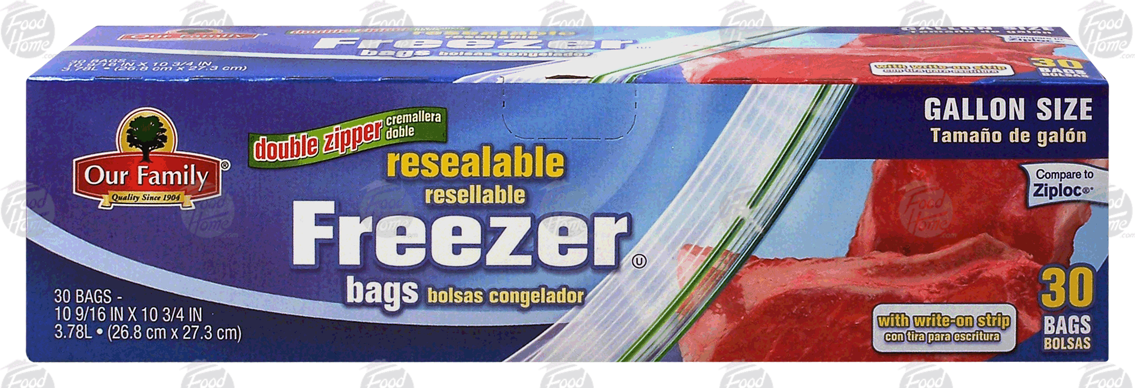 Our Family  freezer bags, gallon size, resealable Full-Size Picture